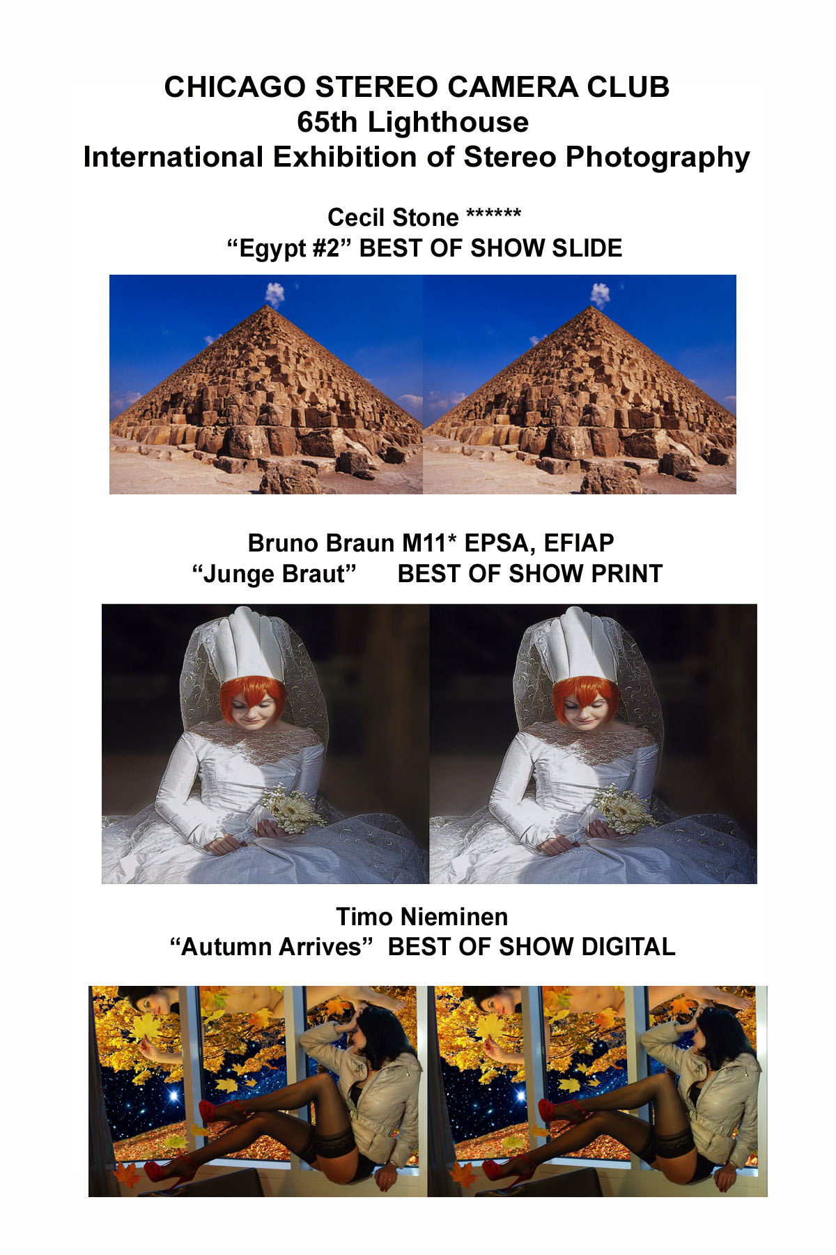 Three stereo images